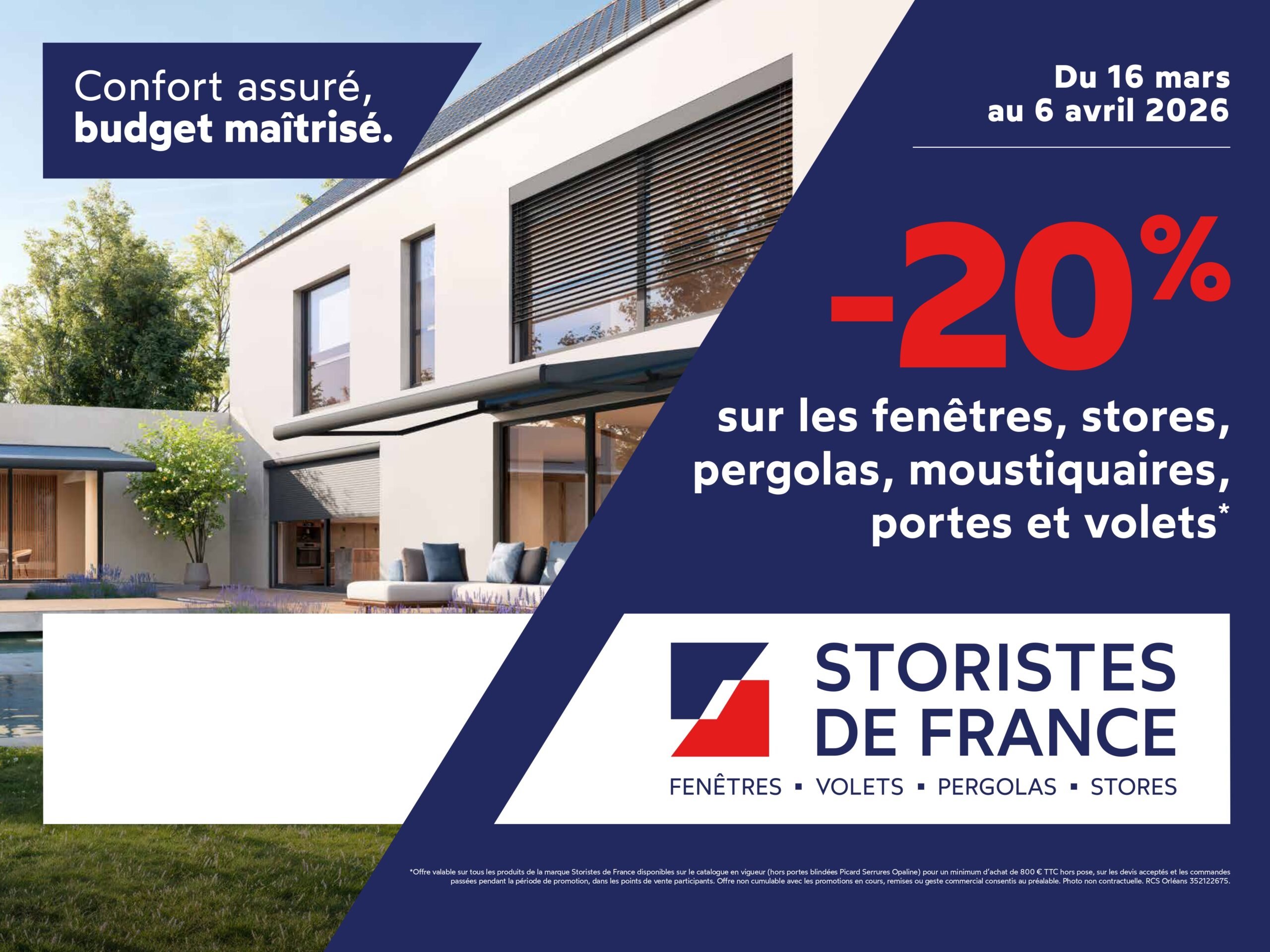 Publicité promotionnelle de fenêtres et stores