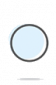 Loupe stylisée avec verre bleu.