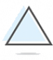 Icône d'un triangle bleu.